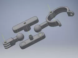gopro action camera mount for roll bar