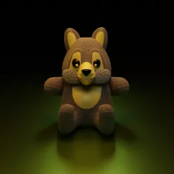 Gray teddy wolf cub