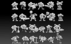 Headless 28mm Space Dwarf Megapack