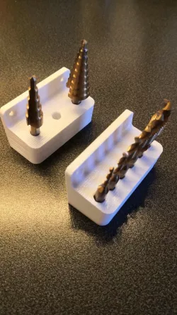 Hex step/tap drill bits holder