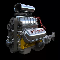 HotRod custom frame with engine