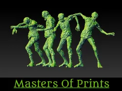INFECTED ZOMBIES VOL 5 4 MODELS 3D PRINT