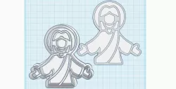Jesus Christ open arms Cookie cutter, Polymer Clay Cutter, Stamp