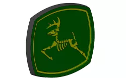 John Deere skeleton logo