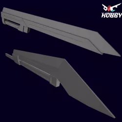 Kenbu Zan's Sword and MAILeS Reiki Kai Polearm (separated parts with gimmick)