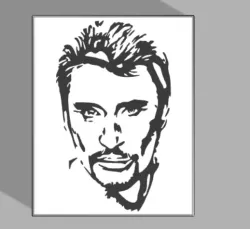 Led lamp portrait johnny hallyday