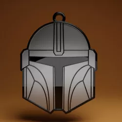 Mandalorian 2d Keychain