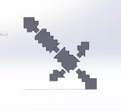 minecraft sword 55cms long