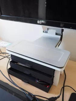 Monitor Stand/Riser (HP w-Series) w/ 3 Storage Drawers