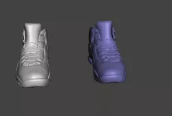 NIKE AIR JORDAN 10 SNEAKERS LEFT AND RIGHT .OBJ .STL