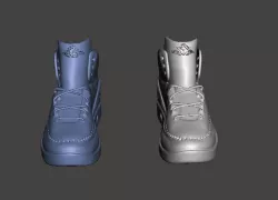 NIKE AIR JORDAN 2 SNEAKER LEFT AND RIGHT .OBJ .STL