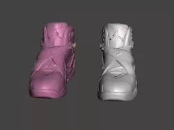 NIKE AIR JORDAN 8 SNEAKERS LEFT AND RIGHT .OBJ .STL