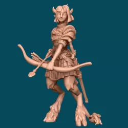 Petal, a tiefling hunter - dnd miniature [pre supported]