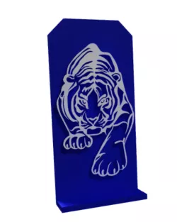 Phone holder with tiger motif