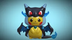 Pikachu Mega Charizard X