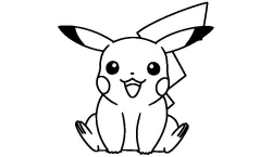 Pikachu pokémon laser cut file svg