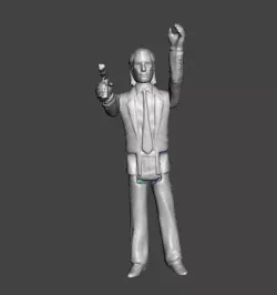 Pulp fiction with Vincent Vega John Travolta 3 3/4 POSSIBLE 3.75 KENNER STYLE ACTION FIGURE .STL .OBJ