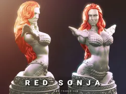 Red Sonja Bust - 3d print