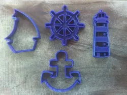 Set x4 cookie cutter sailor