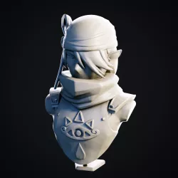 Sheik bust - Zelda Ocarina of Time