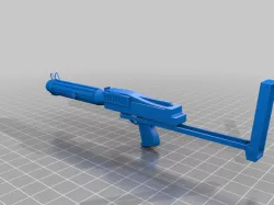 Star Wars DC15-S blaster rifle with open stock from Revenge of the Sith on 1:12 1:6 and 1:1 scale