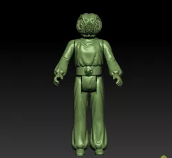 STAR WARS .STL 4-LOM .3D ACTION FIGURE .OBJ KENNER STYLE.