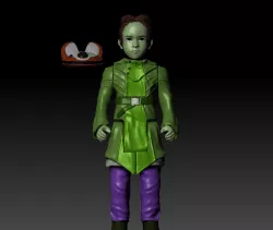 STAR WARS .STL SOLO, LEIA KID .3D ACTION FIGURE .OBJ KENNER STYLE.
