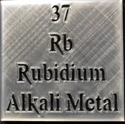 stencil - periodic table element - 37 rubidium