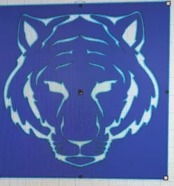 Stencil tiger head
