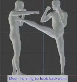 THAI BOXING ARTS : #6 Deer Turning to look backward