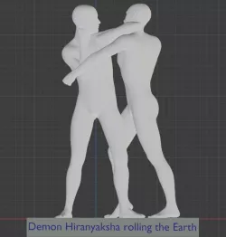 THAI BOXING ARTS : #7 Demon Hiranyaksha rolling the Earth