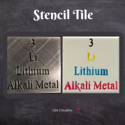 Tile Stencil - Periodic table - Element - 3 Li Lithium