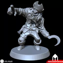 Undead Pirate Captain Fantasy Monster