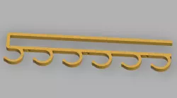 Under cabinet shelf hook set for mugs kitchen utensils etc.