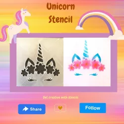Unicorn Stencil