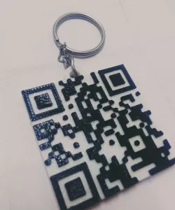 Valentine day QR code keychain