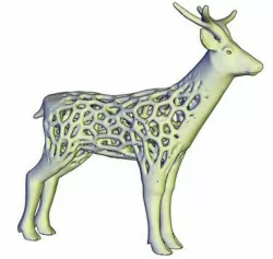 voronoi style deer