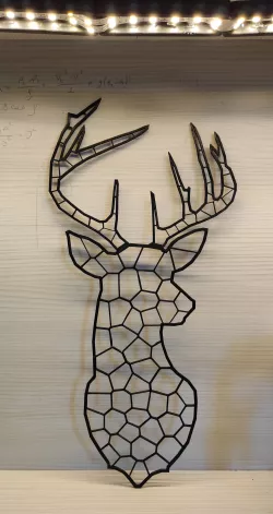 Wall Decor Deer Silhouette Voronoi