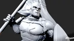 Wicked Marvel Avengers Captain America 3d Sculpture: STL ready for printing