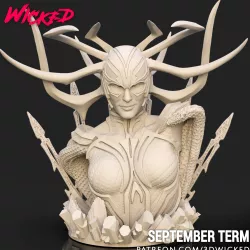 Wicked Marvel Hela Bust: STLs ready for printing