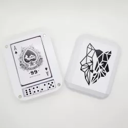 Wolf Themed Magnetic Playing Card and Dice Box (Single Extruder Print)