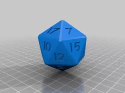 Yet Another D20 Dice - Easier FDM Printing