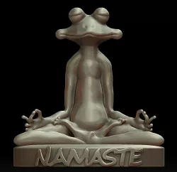 Yoga Frog Statue