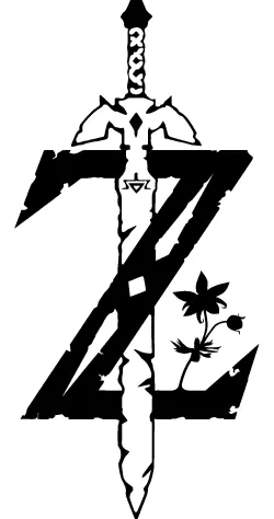 Zelda logo wall decal