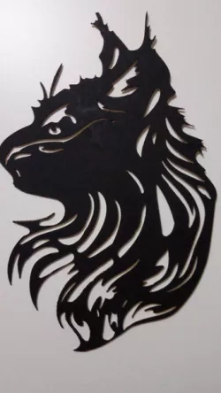 Cat Cnc laser cut plywood mdf wood