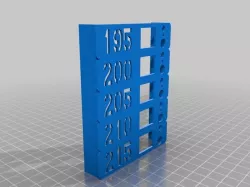 Customisable extruder temperature test object