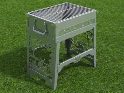 Foldable grill barbecue
