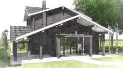 guest house with a sauna