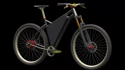 Steel B+ hardtail ebike with front triangle battery pack and rear hub motor