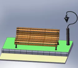 Скамейка и фонарь / Bench and lantern